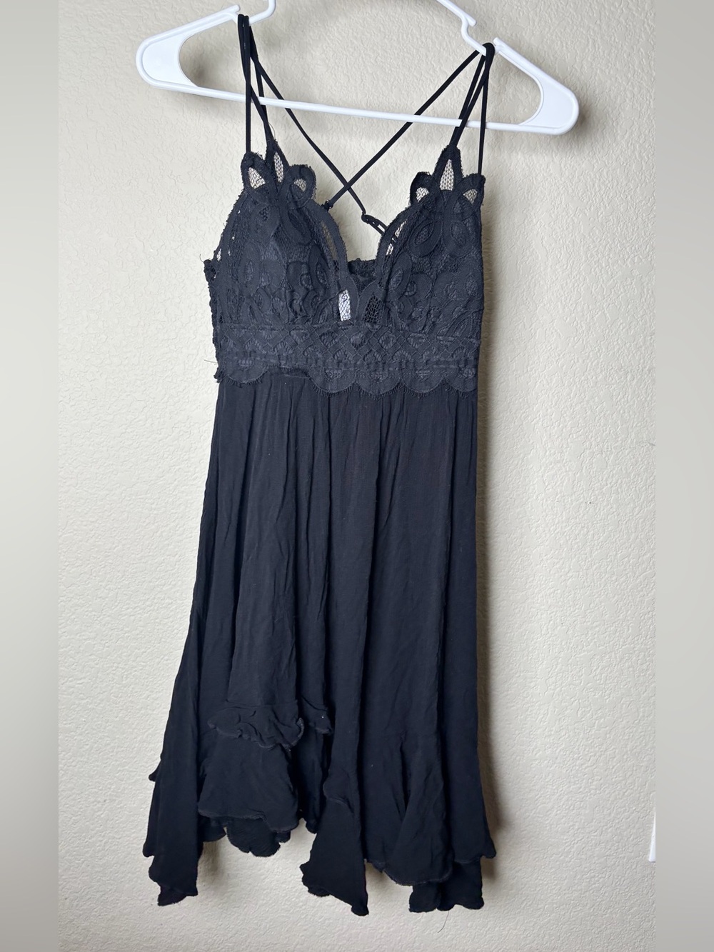 Zenana Outfitters Black Flowy Lace Dress